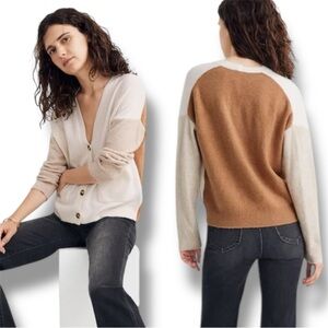 Madewell Three-Tone Cardigan